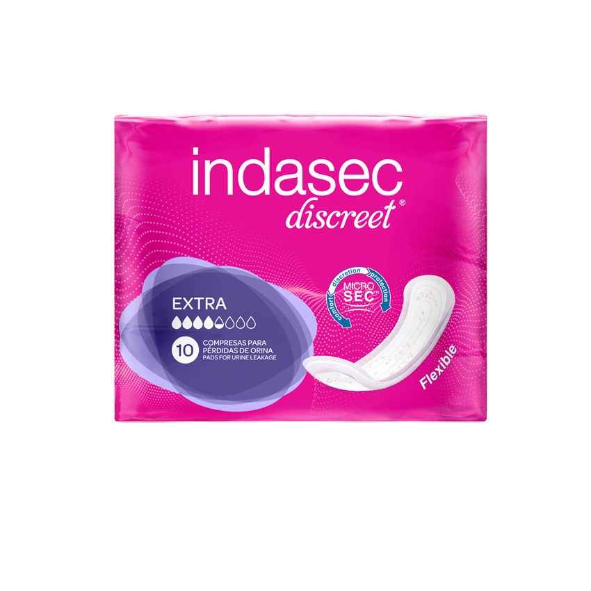 Indasec Dermoseda Compresa Incontinence Extra 10 Pcs