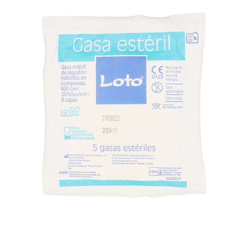 Loto Gasa Suave Hidrófila 100% Algodón - 90 U