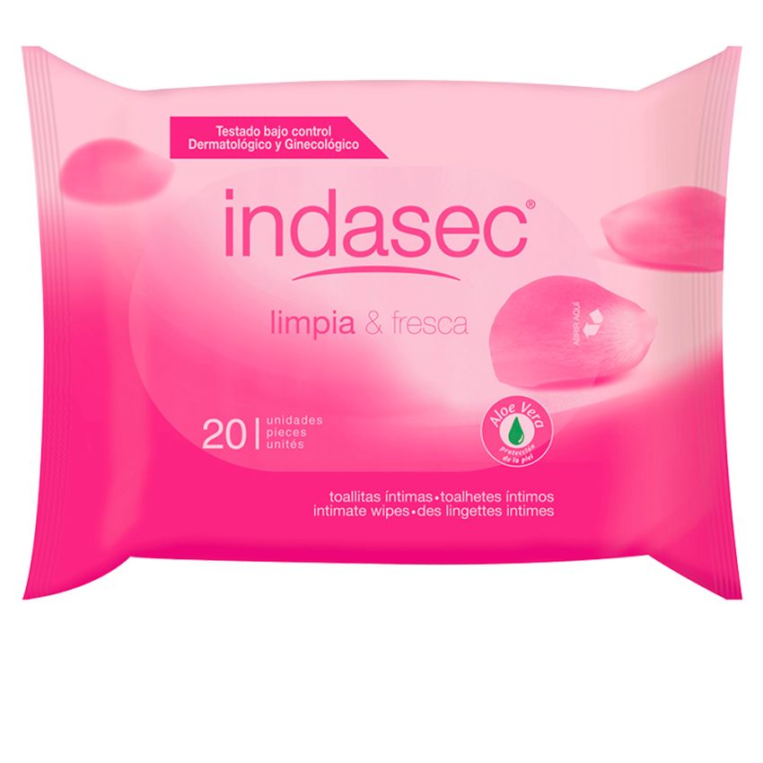 Indasec Clean And Fresh Lingettes Intimes 20 Unités