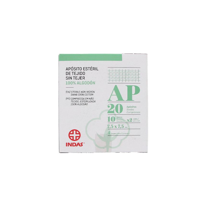 Indas Pansement Stérile 7,5X7,5Cm 20U