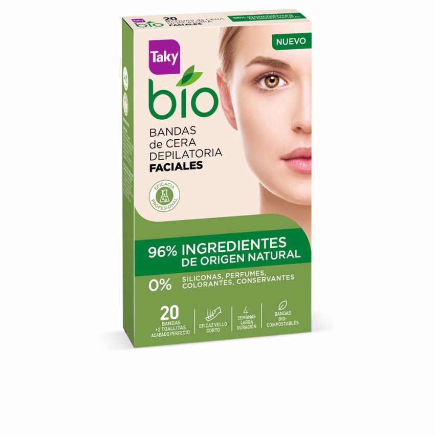 Bio Natural 0% Bandes De Cire Épilatoire Visage - 20 U