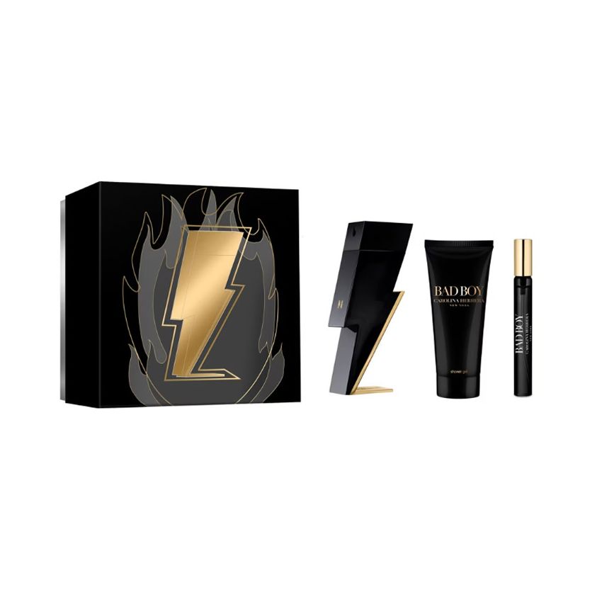 Carolina Herrera Bad Boy Eau De Toilette Vaporisateur 100Ml Coffret 3 Produits