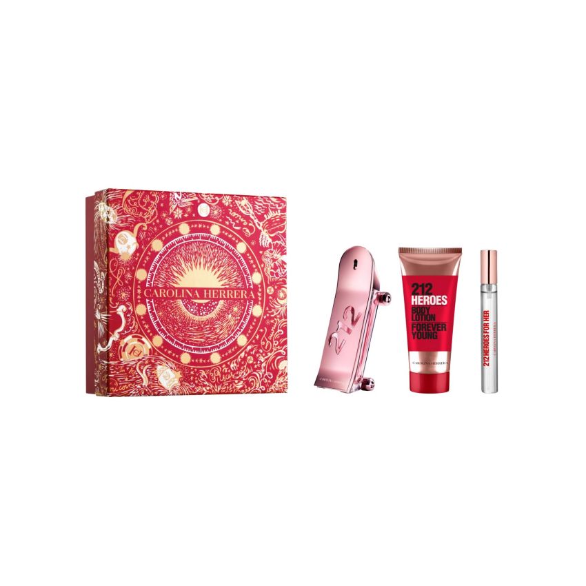 Carolina Herrera 212 Heroes For Her Eau De Parfum Vaporisateur 80Ml Coffret 3 Produits Christmas 2023