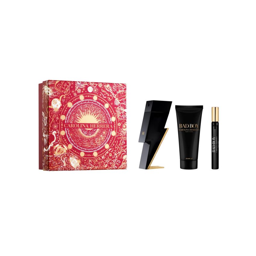 Carolina Herrera Bad Boy Eau De Toilette Spray 100Ml Coffret 3 Produits 2023