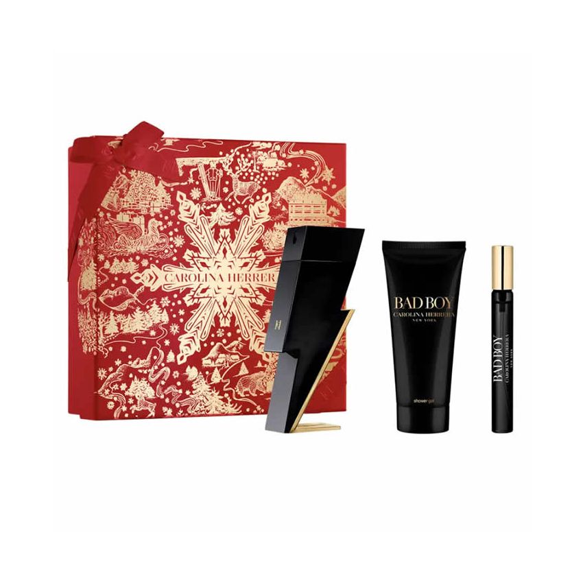 Carolina Herrera Bad Boy Eau De Toilette Vaporisateur 100Ml Coffret 3 Produits