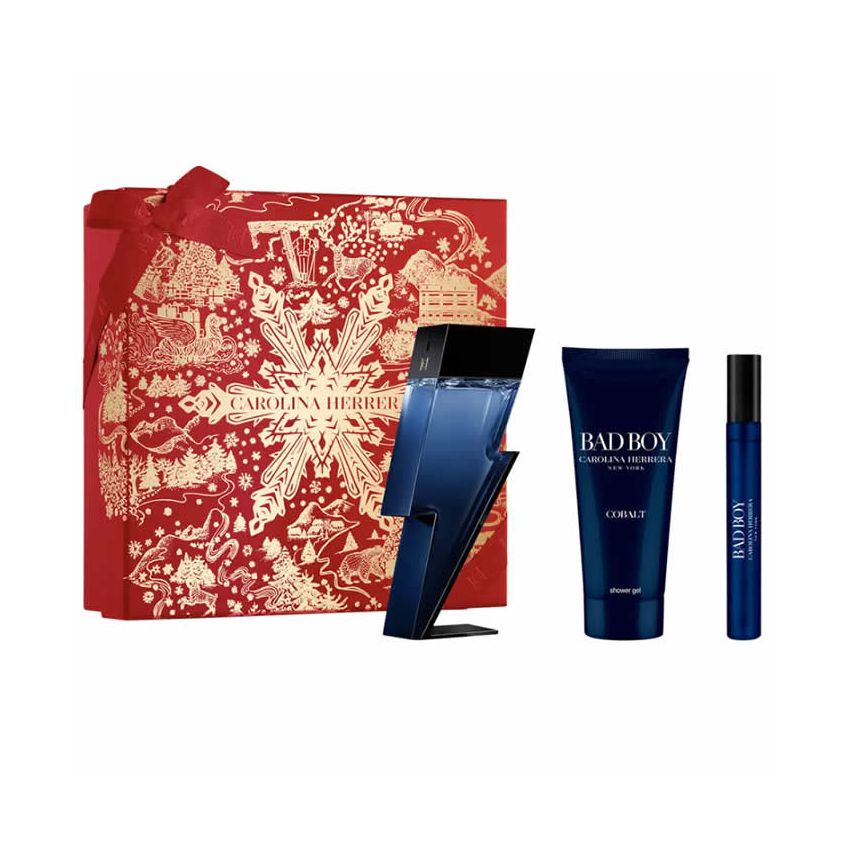 Carolina Herrera Bad Boy Cobalt Eau De Parfum Vaporisateur 100Ml Coffret 3 Produits