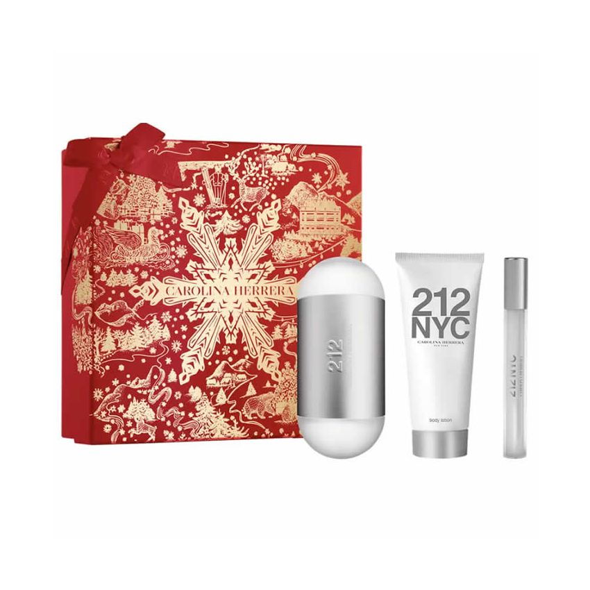 Carolina Herrera 212 Nyc Eau De Toilette Vaporisateur 100Ml Coffret 3 Produits