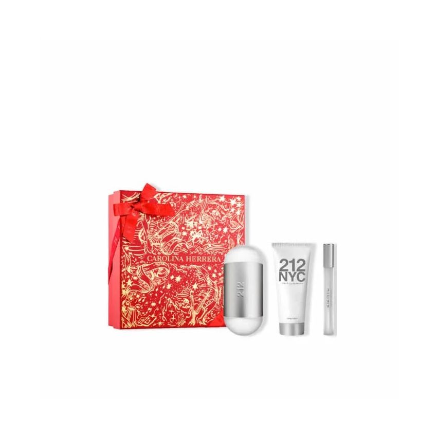 Carolina Herrera 212 Nyc Eau De Toilette Vaporisateur 100Ml Coffret 3 Produits