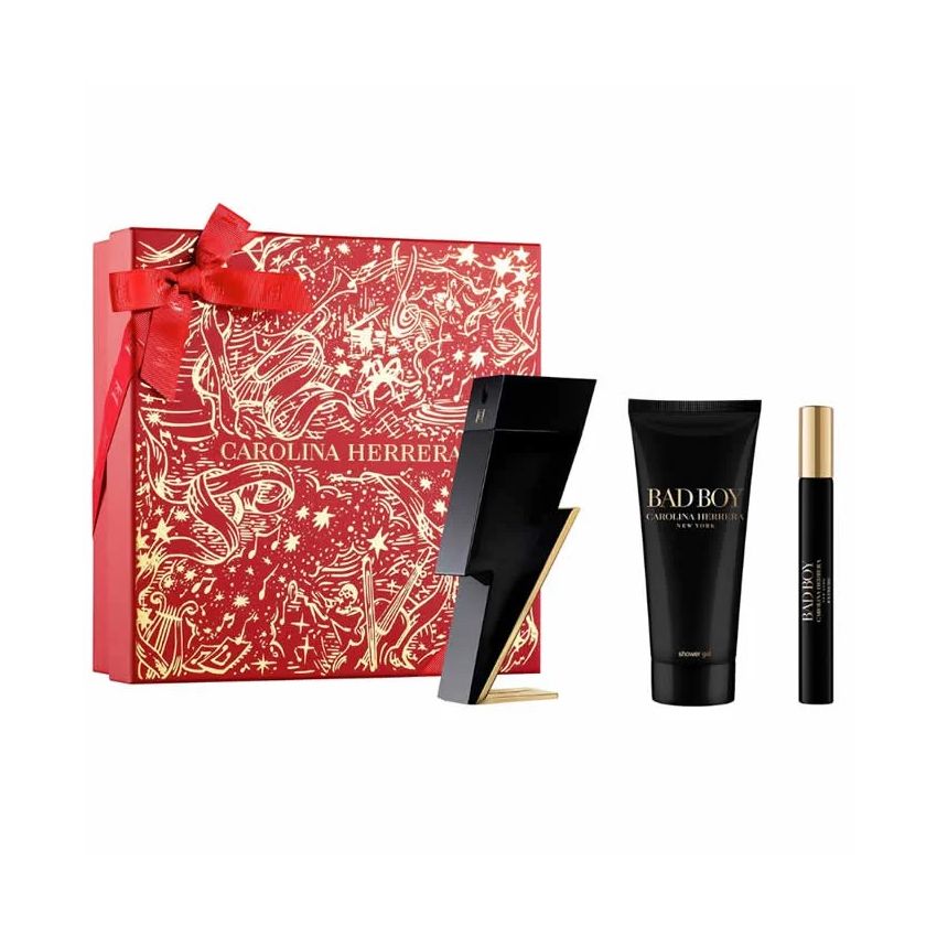 Carolina Herrera Bad Boy Eau De Toilette Vaporisateur 100Ml Coffret 3 Produits