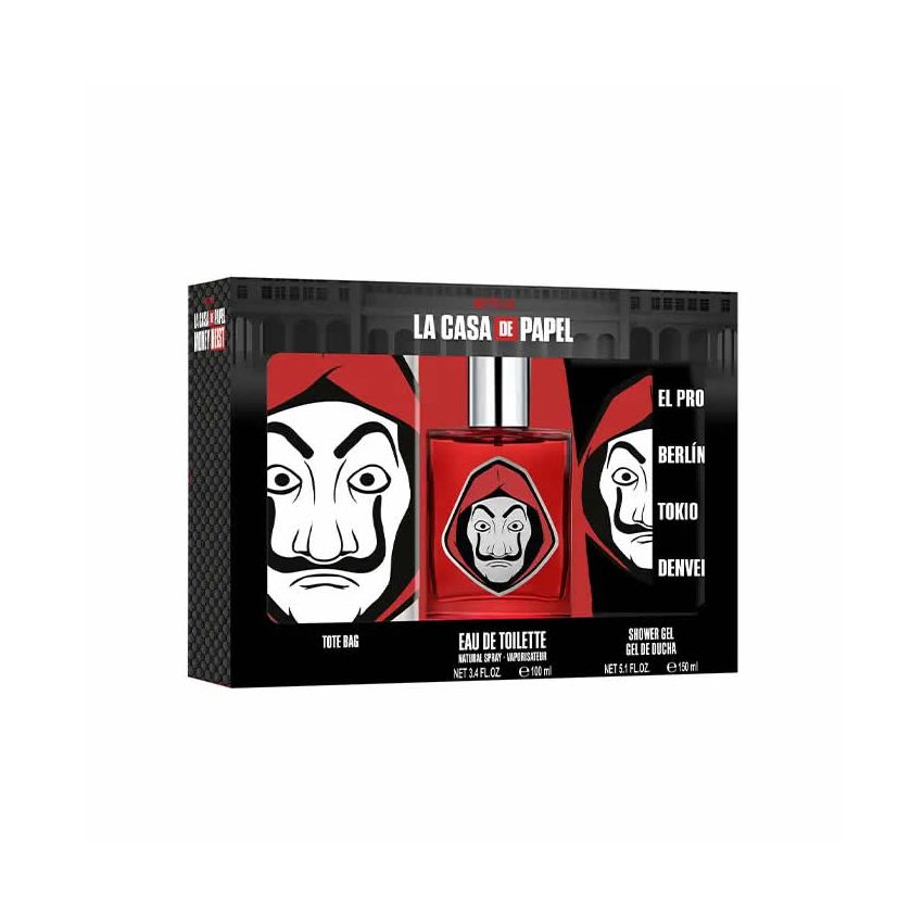 Netflix La Casa De Papel Eau De Toilette Vaporisateur 100Ml Coffret 3 Produits