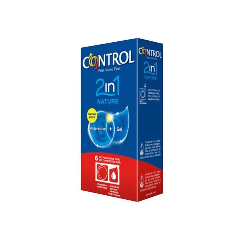 Control Duo Nature 2En1 Préservatifs + Gel 6 Unités