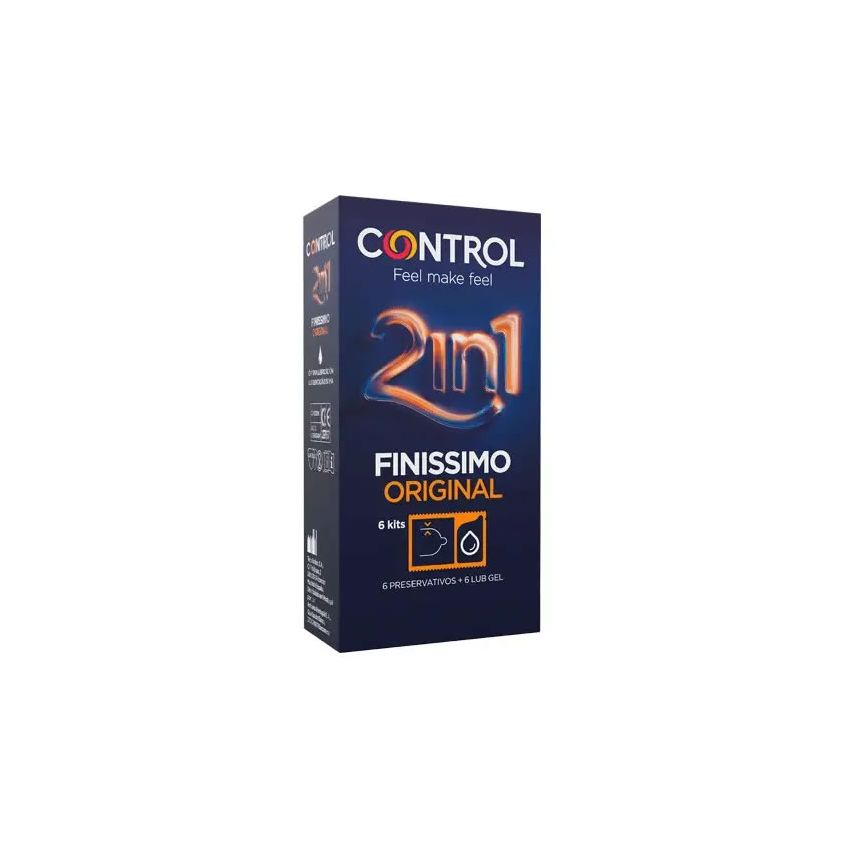 Finissimo Control 2 En 1 Préservatif/Lubrifiant 6 Unités