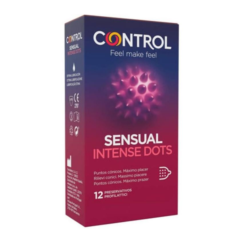 Sensual Control Intense Dots 12 Préservatifs