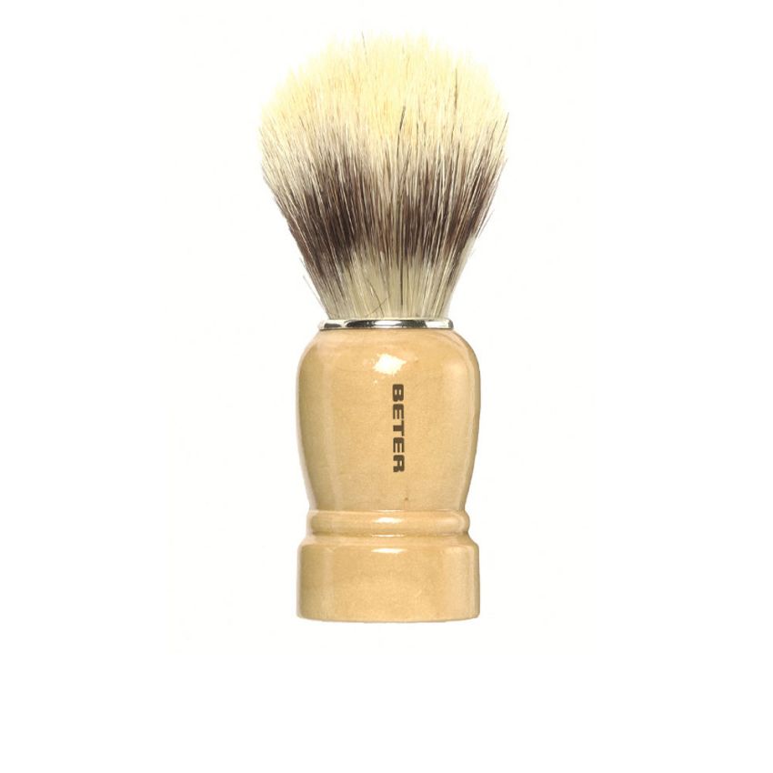Brocha De Afeitar Mango Madera Pelo Sintético - 1 U
