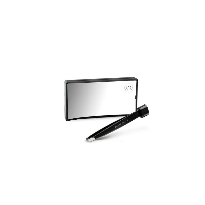 Beter Elite Rectangular Mirror X10 With Tweezer