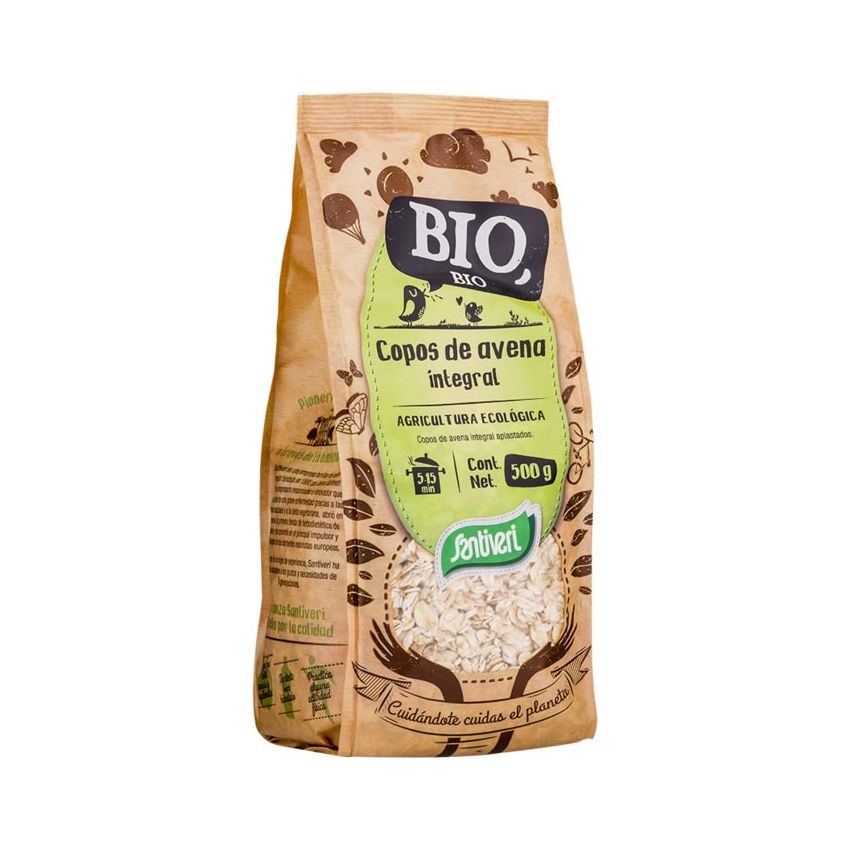 Santiveri Flocons D'Avoine Complets Bio Sachet 500G