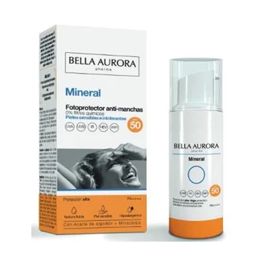 Bella Aurora Écran Solaire Minéral Anti-Taches Spf 50 50 Ml