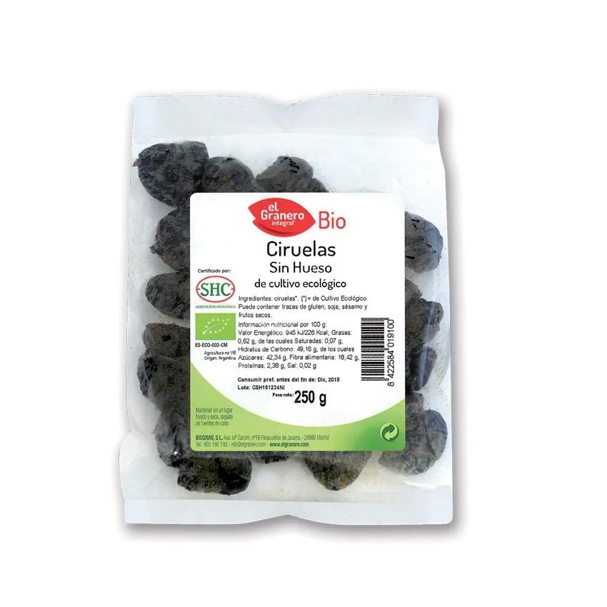 Granero Ciruelas S-Hueso Bio 250G