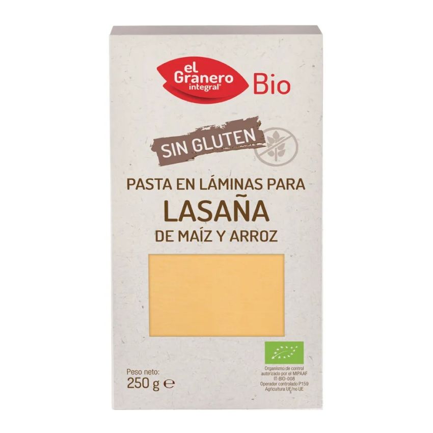Granero Laminas Lasaña Sin Gluten Bio 250G
