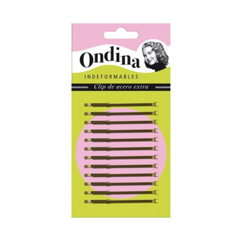 Eurostil Ondina Clips 70Mm Bronce 12Un