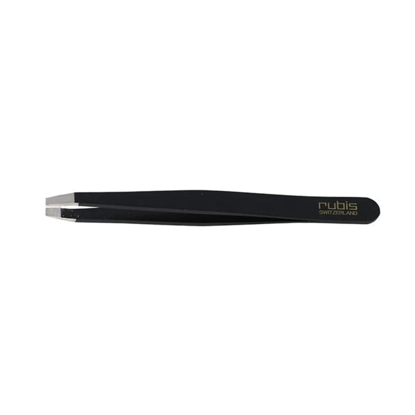 Eurostil 9Cm Pinza De Depilar Negra Recta 1Un