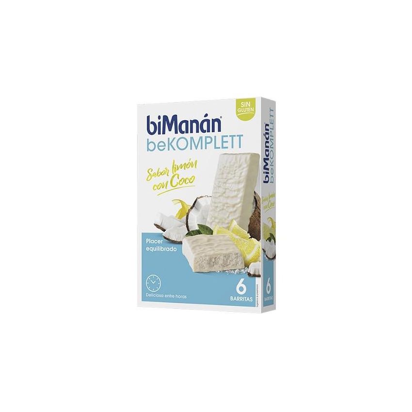 Bimanán Bekomplett Barritas Chocolate Blanco, Coco Y Limón 6Uds