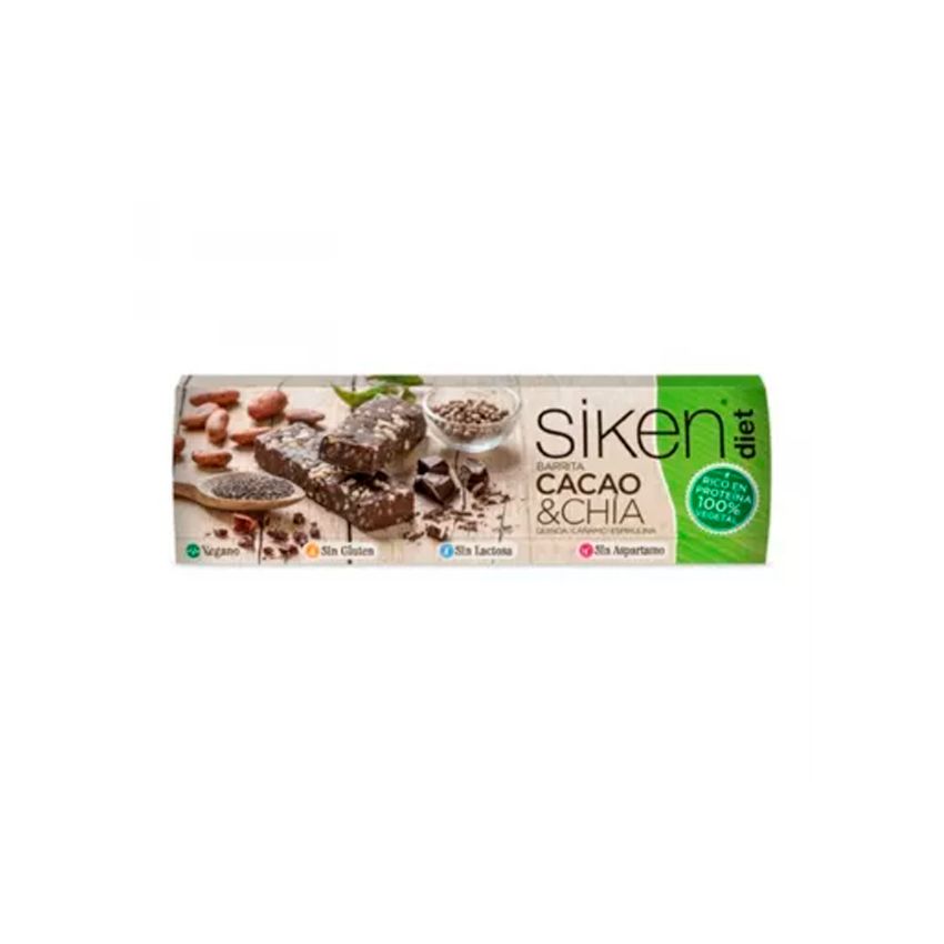 Siken Diet Barre Végétalienne Au Cacao Et Au Chia 1U