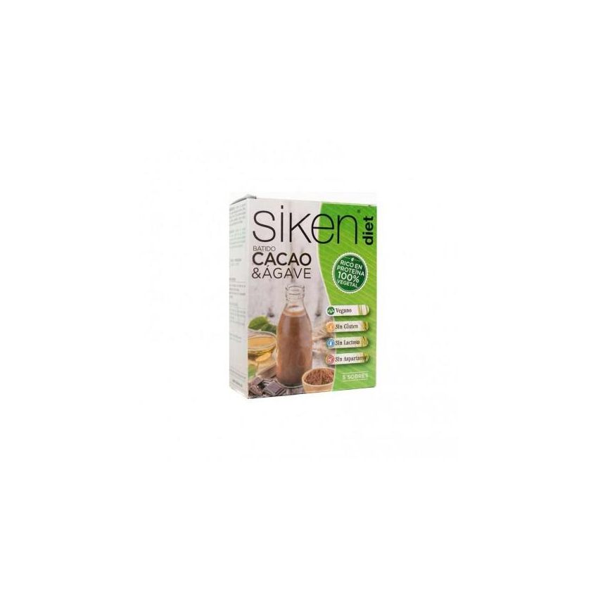 Siken Diafarm Sikendiet Cacao Smoothie Agave 5 Enveloppes