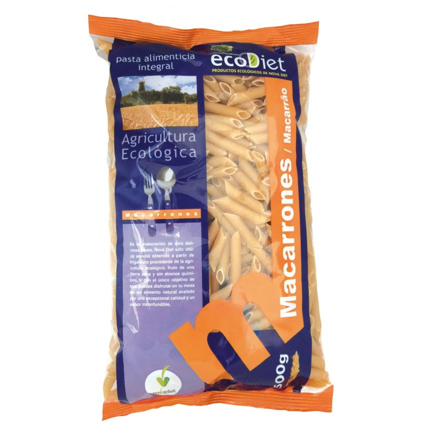Novadiet Macarrones Integrales Ecodiet 500G