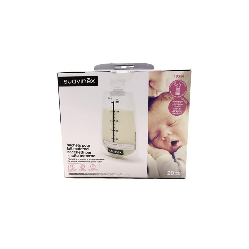 Suavinex Bolsas Para Almacenaje De Leche Materna Con Rosca 20 Unidades