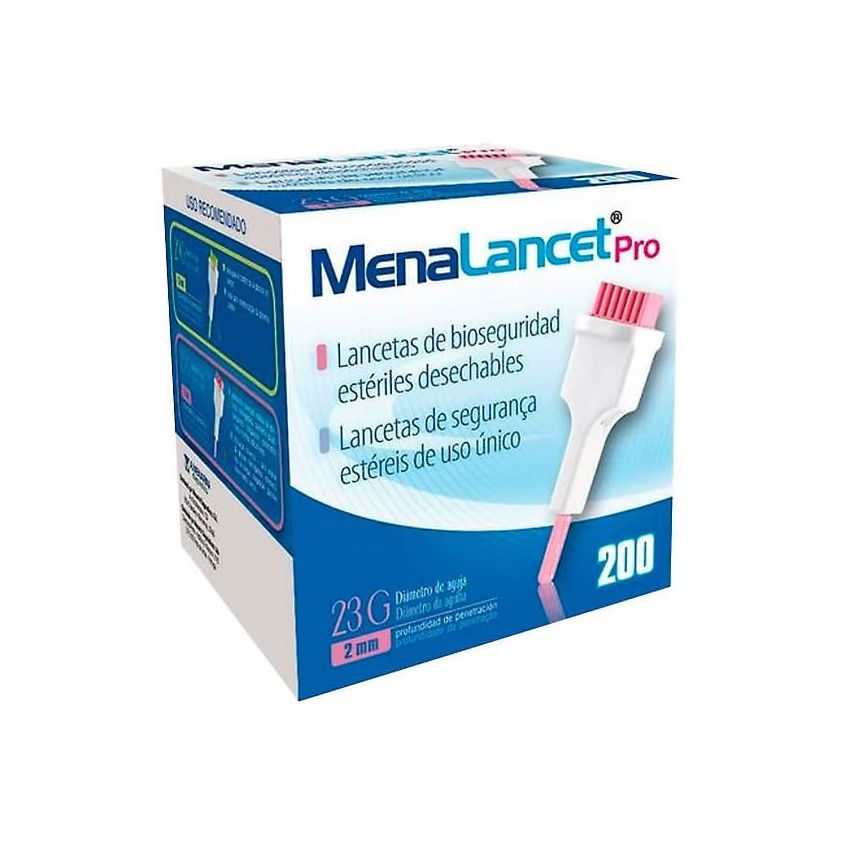 Menarini Menalancet Pro 23G 200 Lancettes