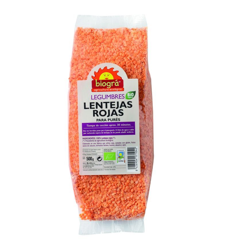 Biográ Lentejas Rojas 500G Biogra Bio