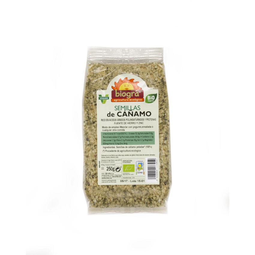 Biográ Semillas De Cañamo Peladas 250G Biogra Bio