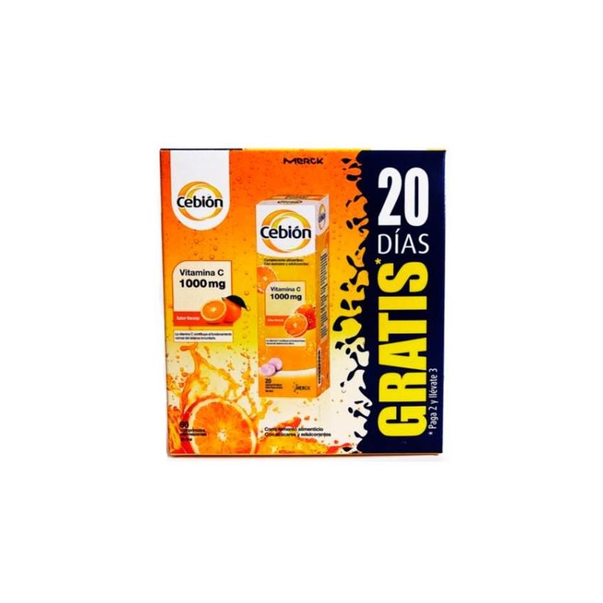 Cebión Vitamina C 1000 Mg Pack 3X20 Comprimidos Efervescentes