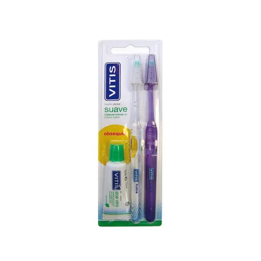 Pack Vitis Brosse À Dents Souple 2U Dentifrice Vitis 15Ml Gratuit