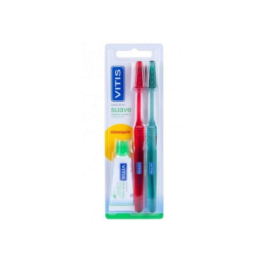 Vitis Brosse À Dents Doux Double Pack