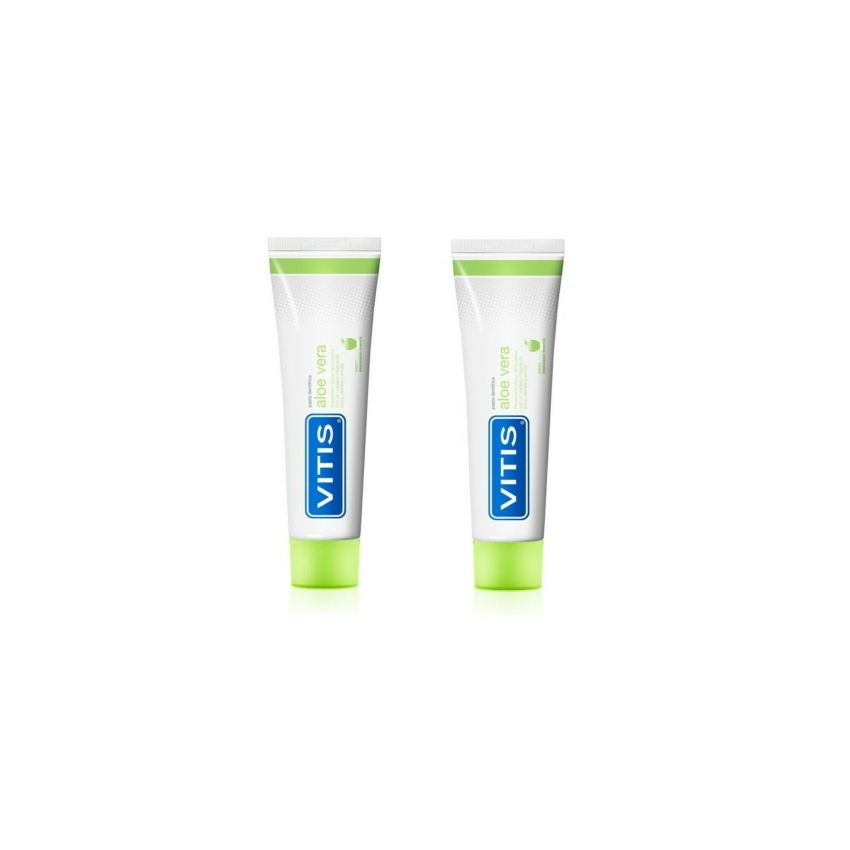 Vitis Duplo Aloe Vera Toothpaste Apple Flavor  2X150Ml +75Ml Free