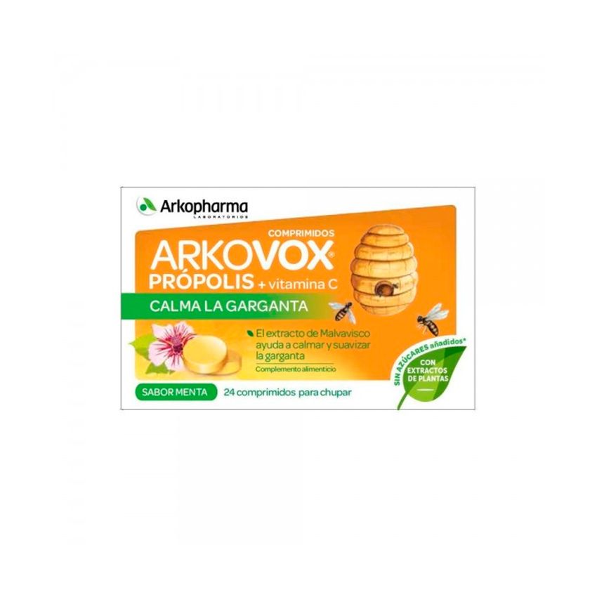 Arkopharma Arkovox Propolis Vitamine C Goût Menthe 24 Comprimés