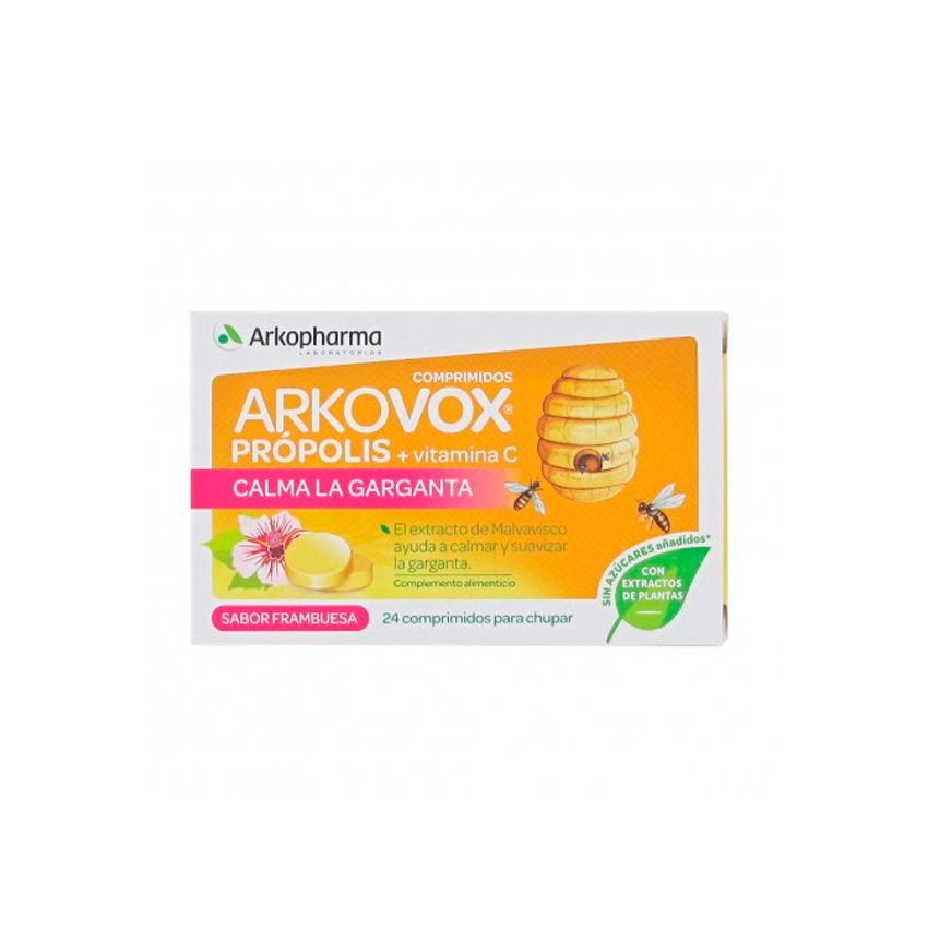 Arkopharma Arkovox Propolis + Vitamine C 24 Comprimés À La Framboise