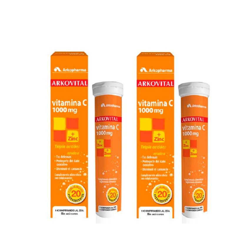 Arkopharma Arkovital Vitamine C 20 Comprimés Effervescents Duplo