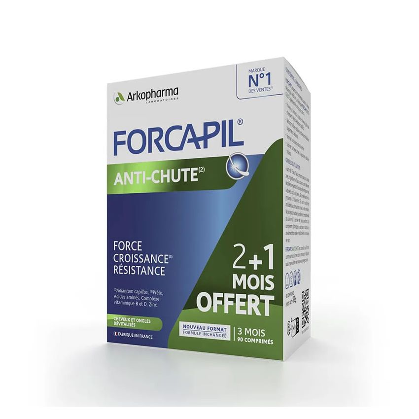 Arkopharma Forcapil Anti-Chute Cheveux Et Ongles 90 Comprimés