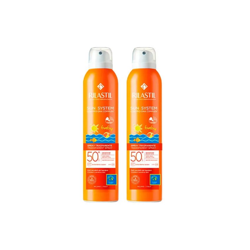 Pack Spray Transparent Sun System Spf50+ Baby - 2 X 200 Ml