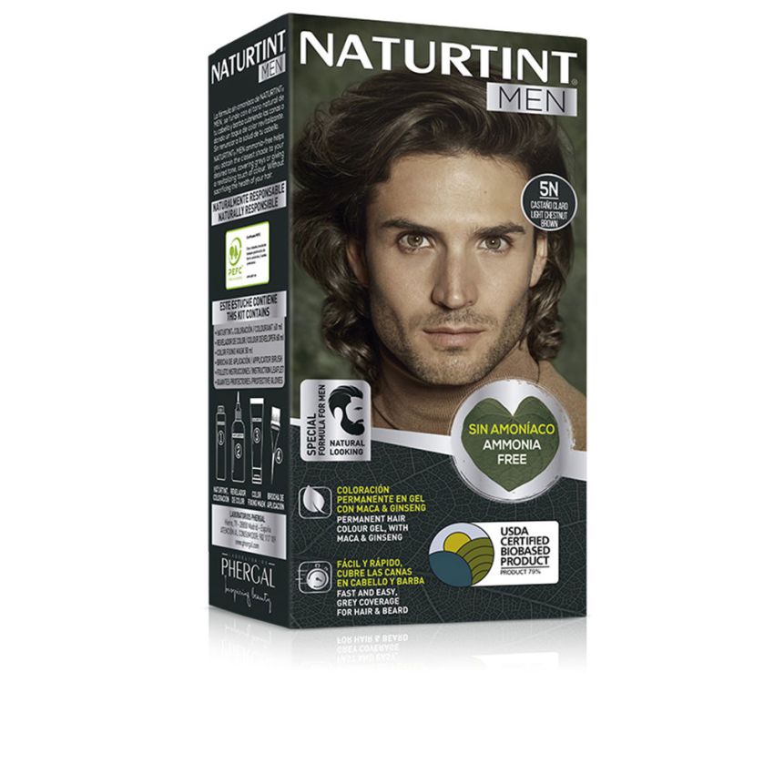 Teinture Sans Ammoniaque Naturtint Men - 5N Châtain Clair 1 Unité