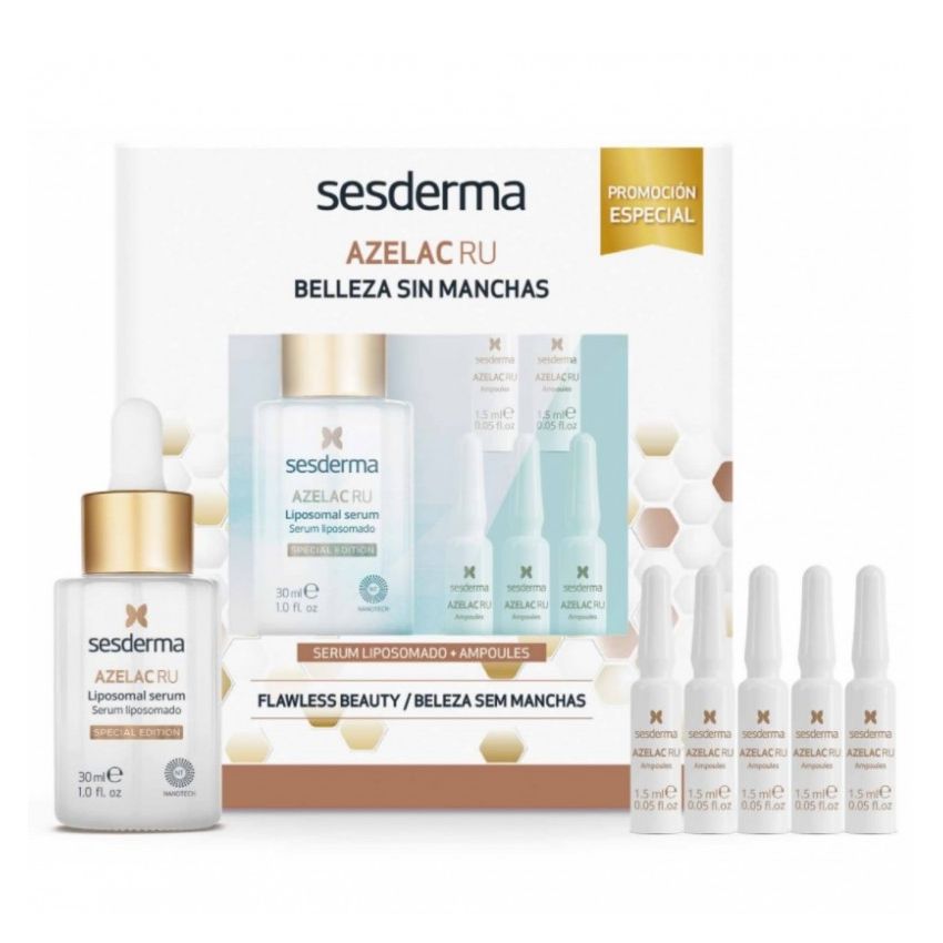 Sesderma Azelac Ru Liposome Serum 30Ml+Azelac Ru Ampoules 5X1.5Ml Set 6 Pieces