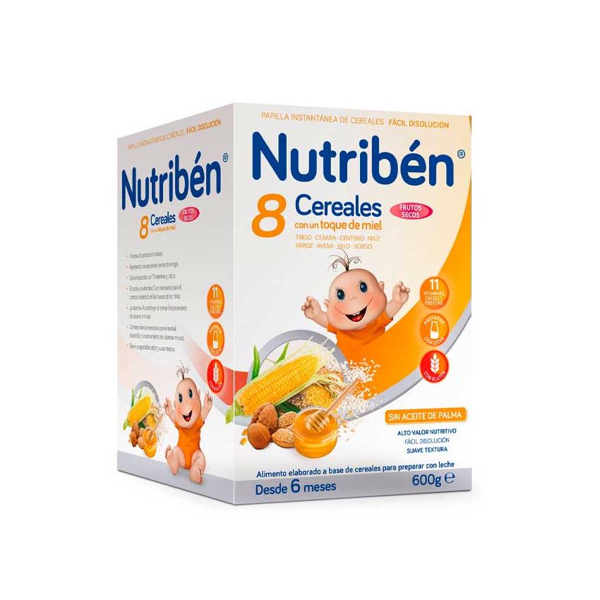 Nutribén 8 Céréales, Miel Et Noix 600G