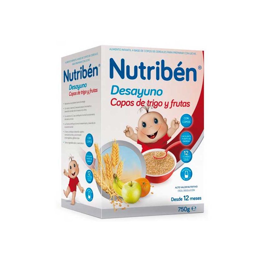 Nutribén Flocons De Petit-Déjeuner Au Blé Et Aux Fruits 750G