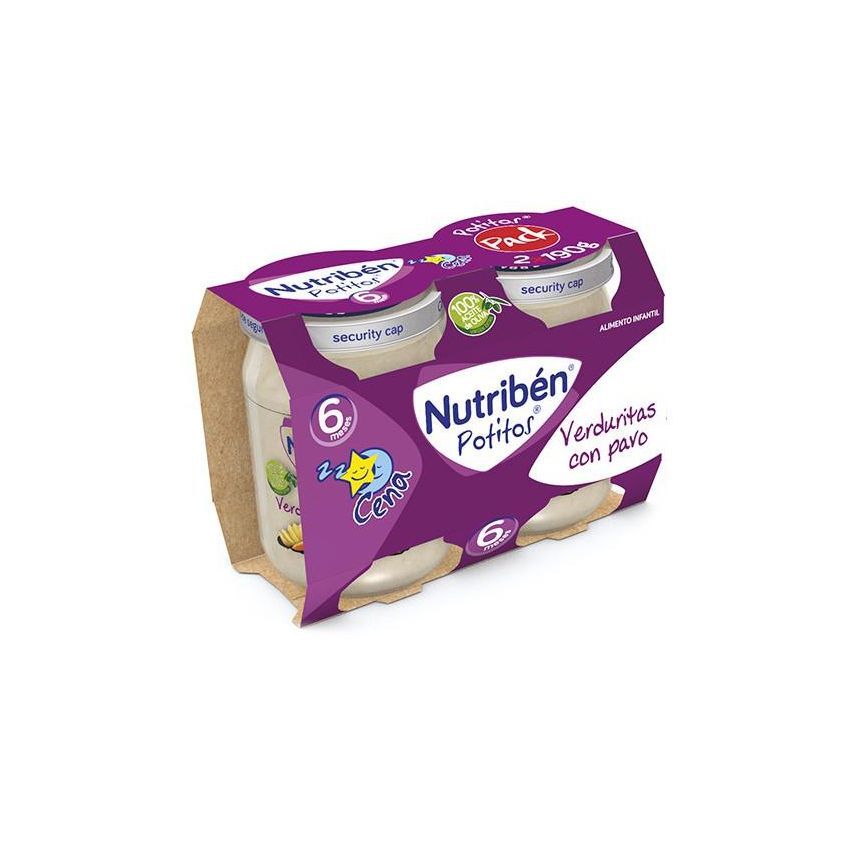 Nutriben Nutribén Potito Cena Bipack Verduritas Con Pavo 2X 190G