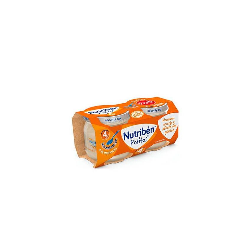 Nutriben Nutribén Potito Bipack Manzana, Naranja, Platano Y Galleta 2X 120G