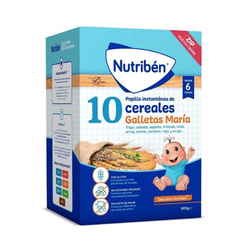 Nutribén 10 Céréales Avec Biscuits María 1 Sachet 600 G