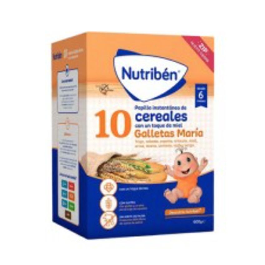 Nutribén 10 Céréales Avec Miel Et Biscuit María 1 Sachet 600 G